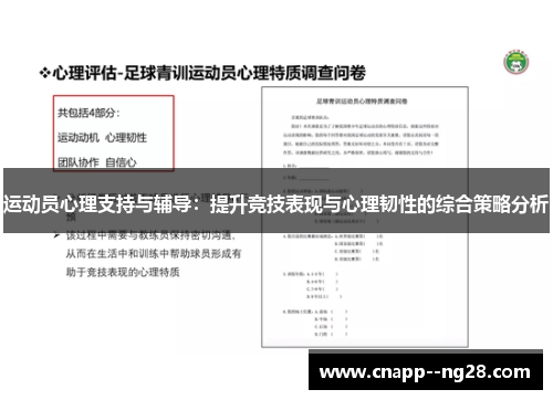 运动员心理支持与辅导:提升竞技表现与心理韧性的综合策略分析 运动员心理支持与辅导:提升竞技表现与心理韧性的综合策略分析